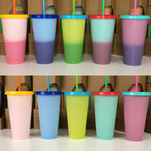 Load image into Gallery viewer, Macaron Color~ Color Changing Cups 24fl oz 5 piece set