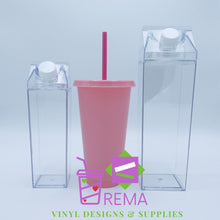 Load image into Gallery viewer, Acrylic Milk Carton Tumblers, 4 Pack