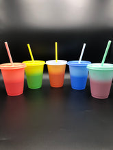 Load image into Gallery viewer, Mini Macaron Color~ Color Changing Cups 16oz (5-piece set)