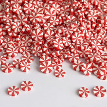 Cargar imagen en el visor de la galería, Peppermint Candy Polymer Clay Slices
