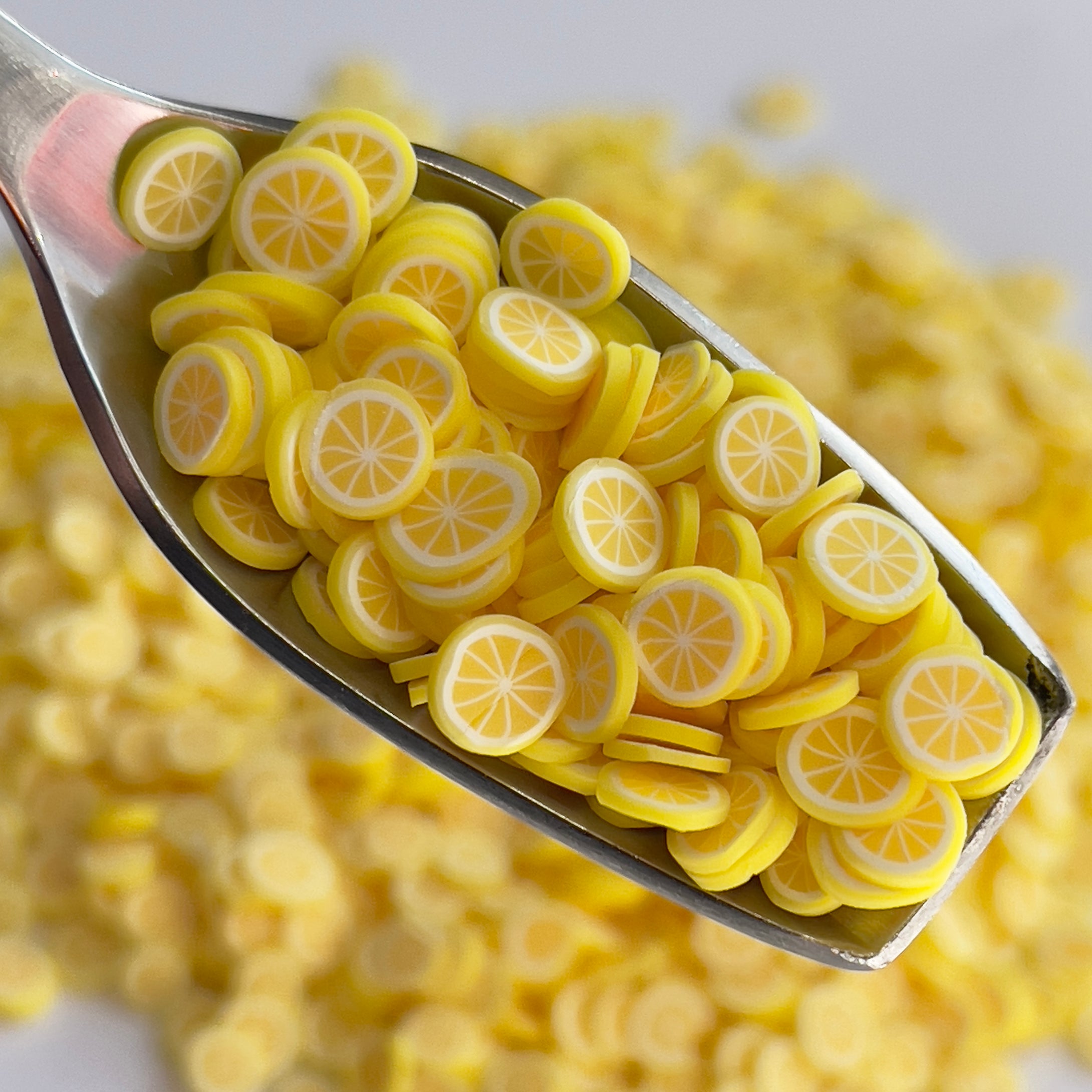 Yellow Lemon Polymer Clay Slices