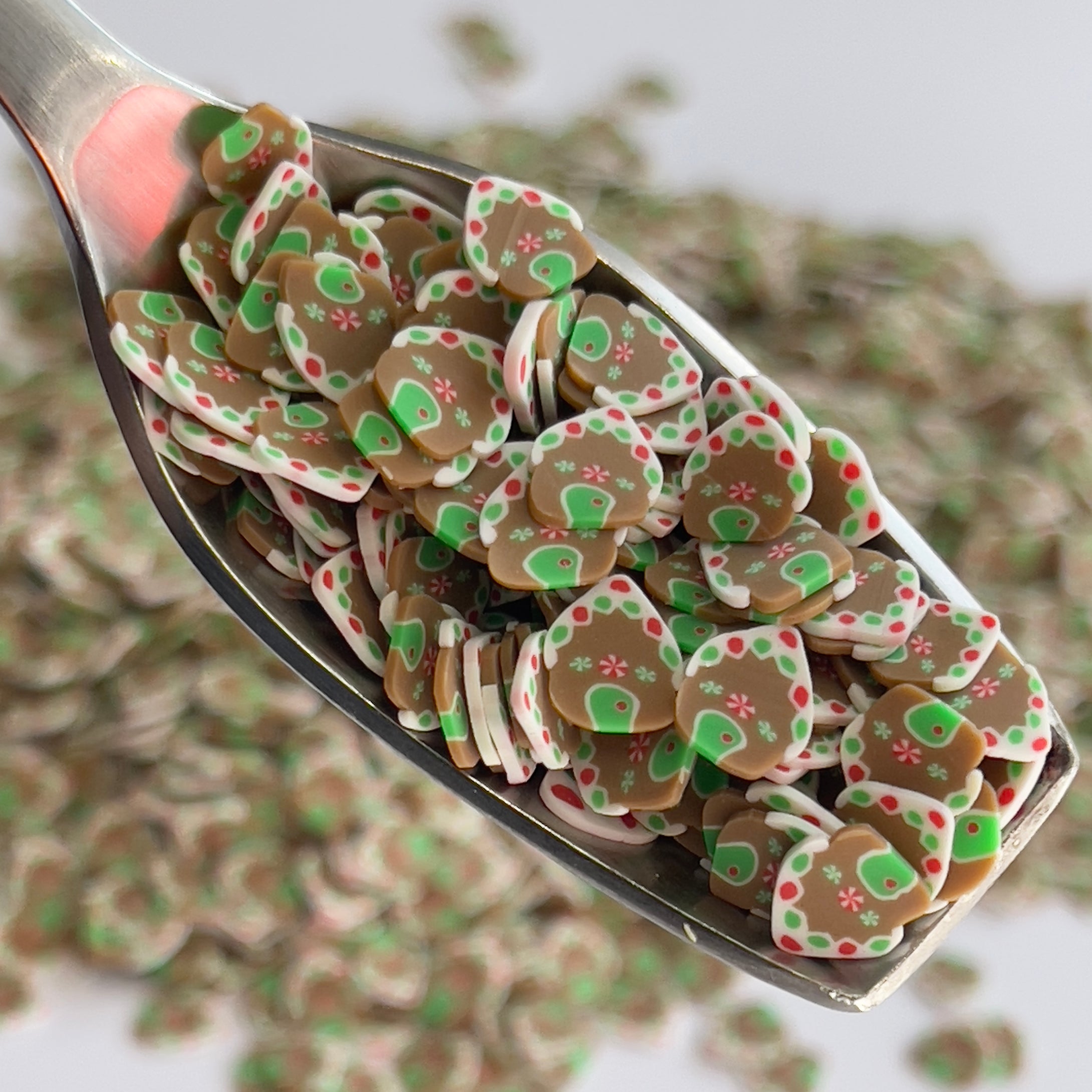 Gingerbread House Polymer Clay Slices