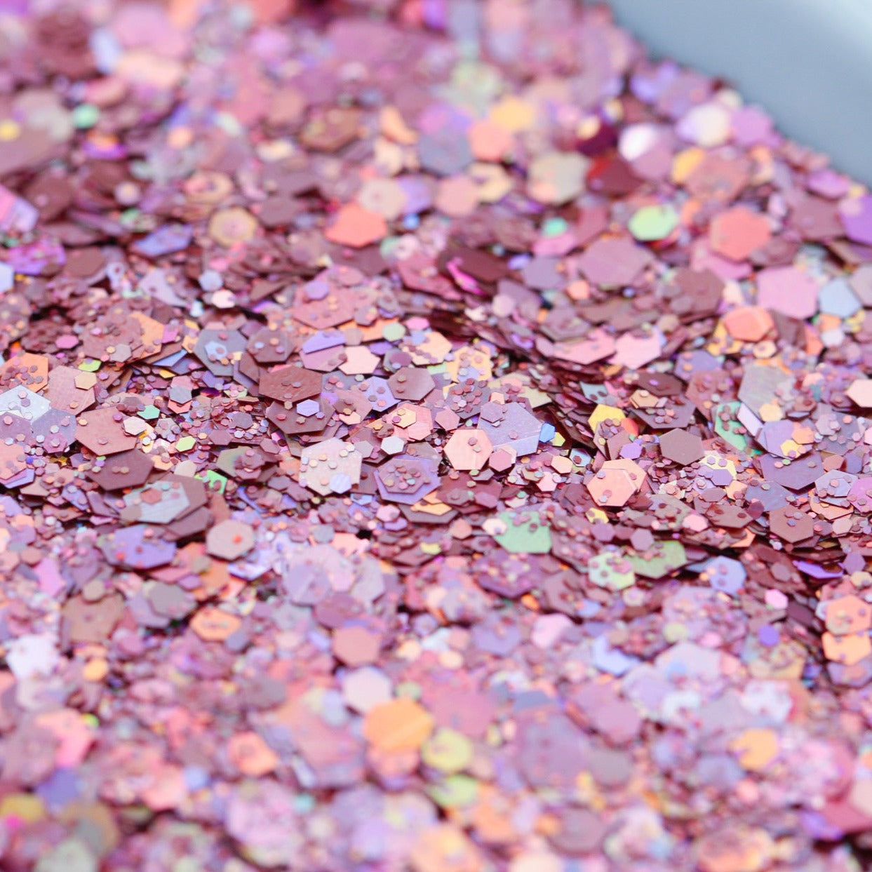 ROSE GOLD CHUNKY GLITTER MIX