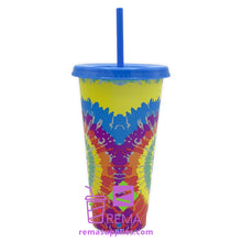 Load image into Gallery viewer, 24oz Color Changing Tie Dye Cold Cups
