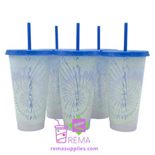 Load image into Gallery viewer, 24oz Color Changing Tie Dye Cold Cups
