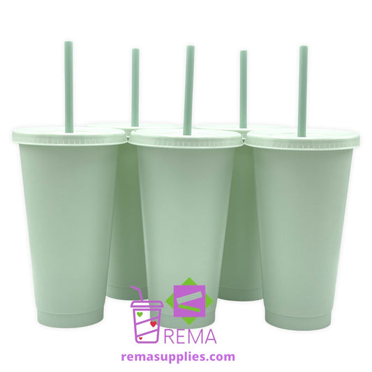 24oz Sage Green Cold Cups