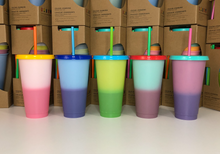 Load image into Gallery viewer, Macaron Color~ Color Changing Cups 24fl oz 5 piece set
