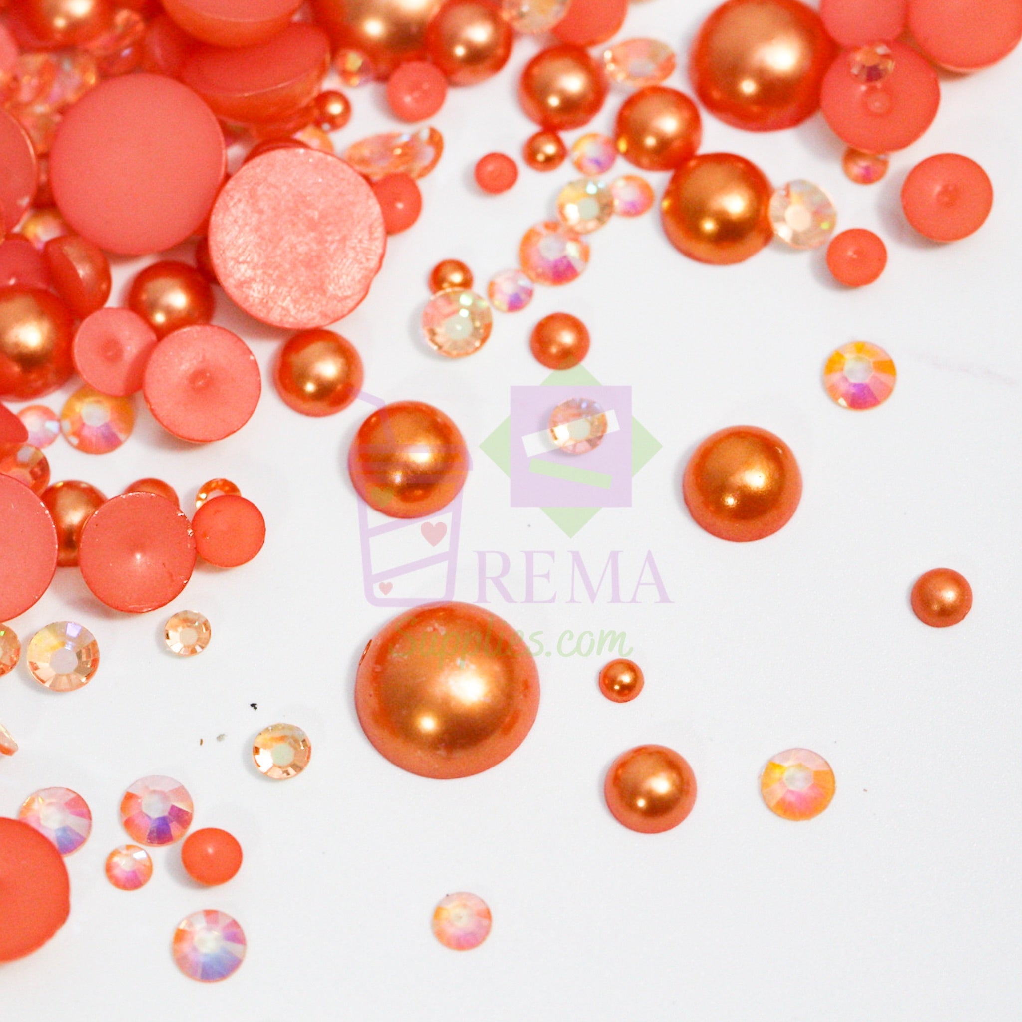 Pumpkin Pie Pearls and Rhinestones Mix