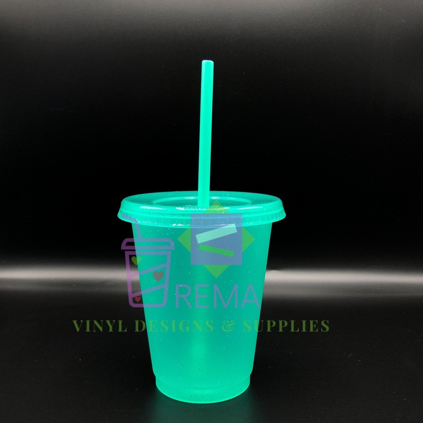 Single 16oz Glitter cups
