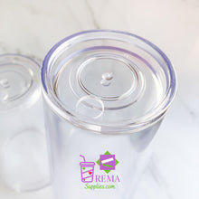 Load image into Gallery viewer, Pre- Drilled Double Wall Tumbler, White Lid/Straw
