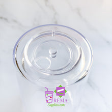 Load image into Gallery viewer, Pre-Drilled Double Wall Acrylic Tumbler, Black Lid/Straw
