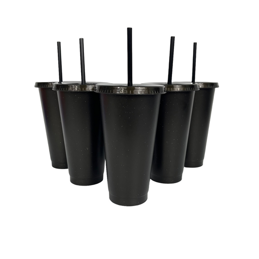 New Glitter Black Cold Cups