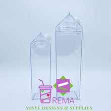 Load image into Gallery viewer, Acrylic Milk Carton Tumblers, 4 Pack
